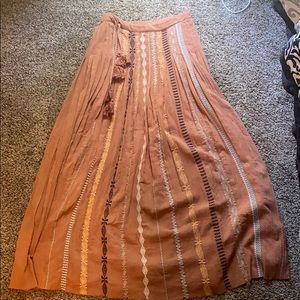 Free people boho maxi skirt